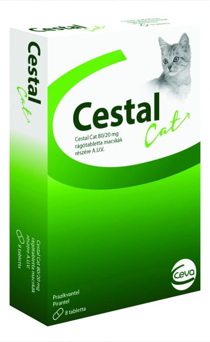 Cestal Cat Deparazitare pisici - 8 Comprimate cu Praziquantel si Pirantel