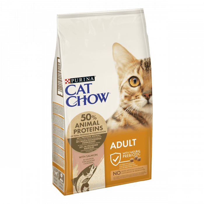 Purina Cat Chow Adult Ton Somon cu Proteine Natural 15kg