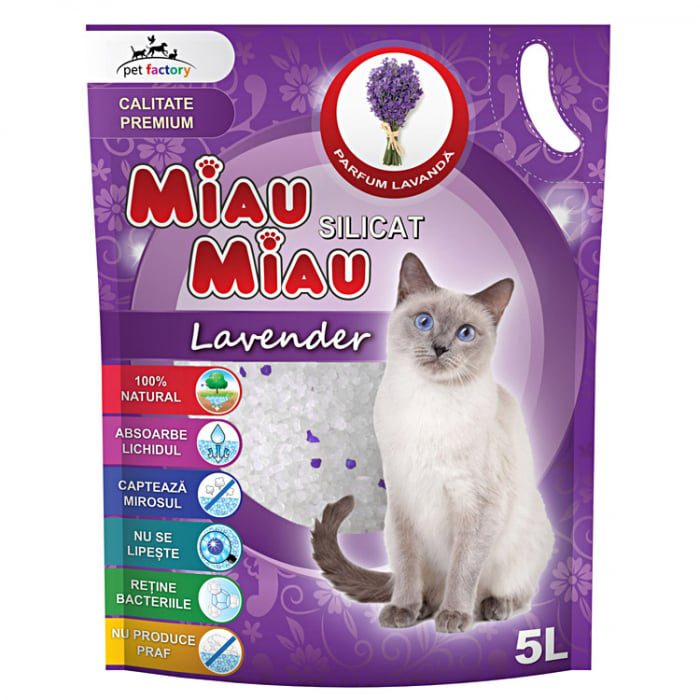 Asternut Silicat Miau Miau Lavanda 5L