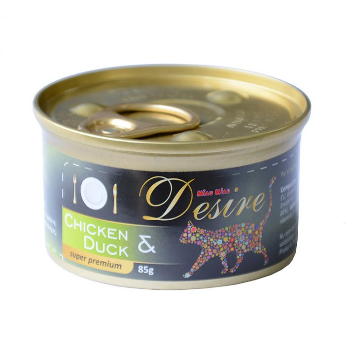 Desire Conserva Umeda Superpremium Pui si Rata in Gelatina 85g
