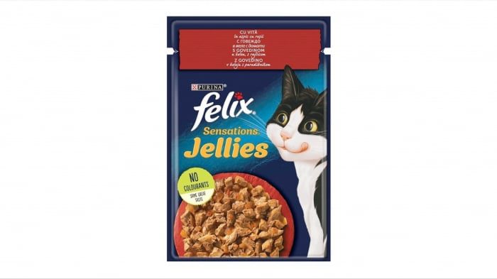 Felix Sensations Jellies Aspic cu Vita si Rosii