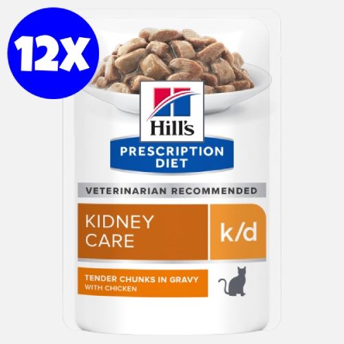 Hills Prescription Diet Feline kd Conserva Pisici cu Probleme Renale 12x85g