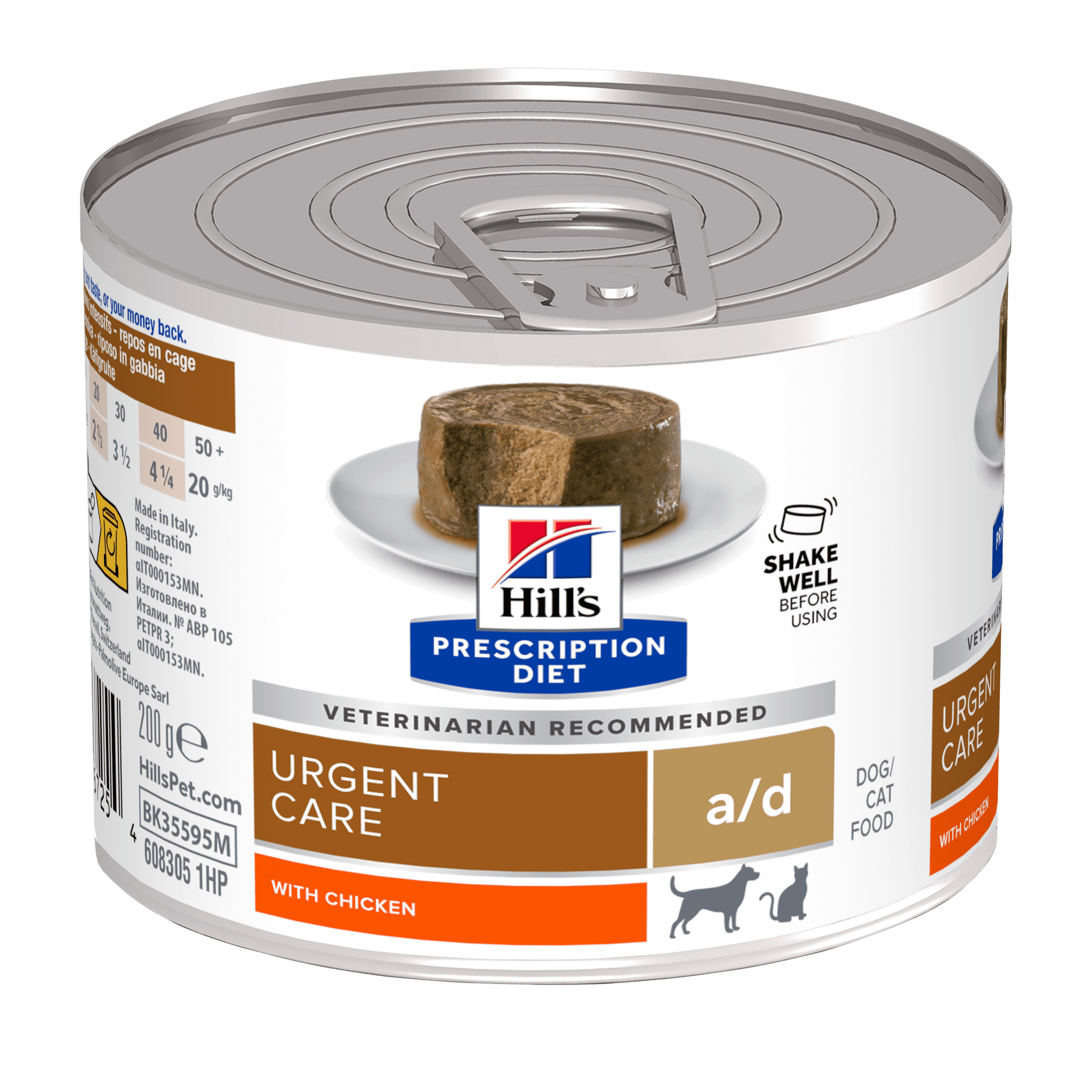 Hrana umeda Hills Prescription a/d 200g pentru recuperare postoperatorie caini si pisici