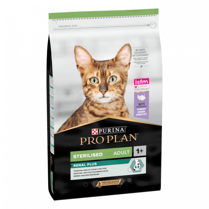 Purina Pro Plan Sterilised Optirenal cu curcan hrana pisici sterilizate 10 kg