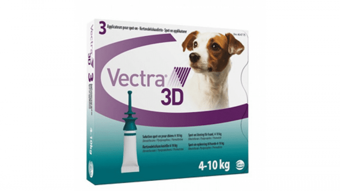 Vectra 3D Solutie Spot-On Caini 4-10kg Anti-Purici si Capuse 3 Pipete