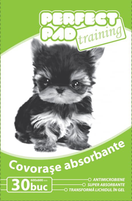 Covorase Absorbante Perfect Pad 60x60 cm 30 Buc Antimicrobiene Colti Adezivi