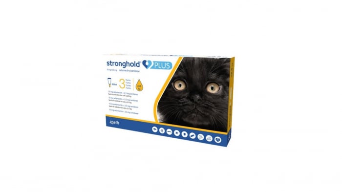 Stronghold Plus Pisica 15 mg 0.25ml 3 pipete 2.5 kg Protectie Paraziti Mixte