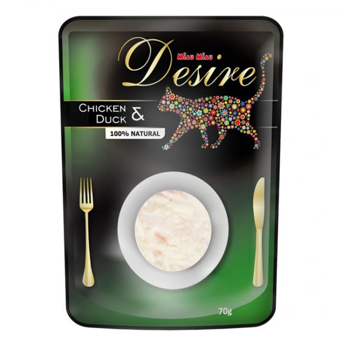 Desire Hrana umeda plic pisici adulte - pui file si rata in supa