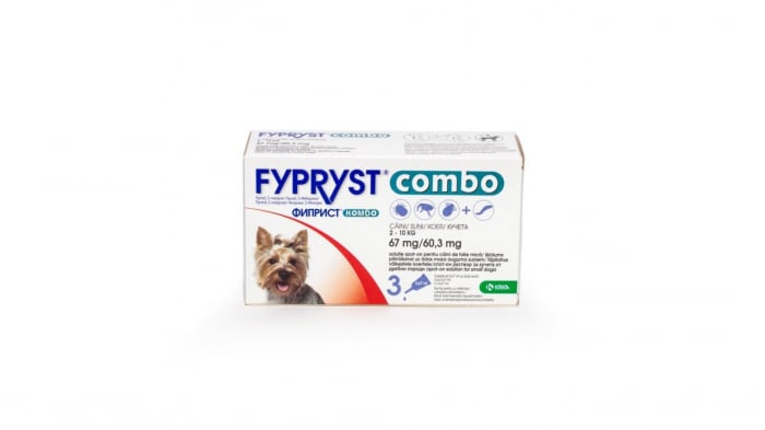 Fypryst Combo 3 Pipete Caini 2-10 kg Protectie Purici Capuse Paduchi