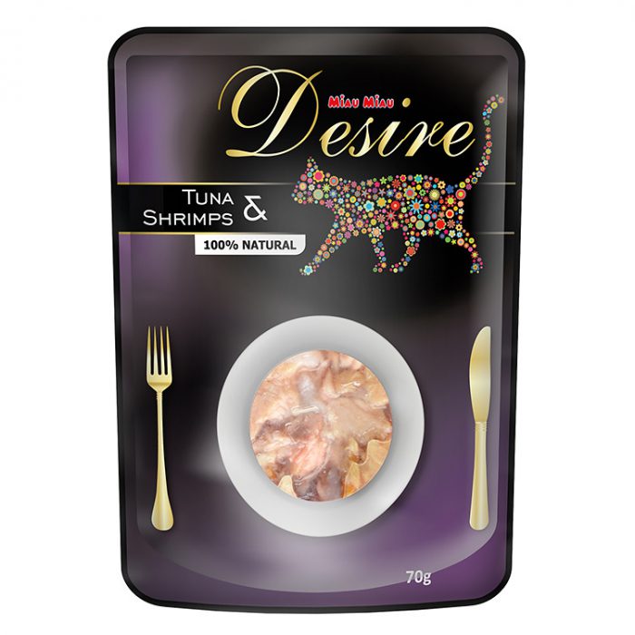 Hrana Umeda Desire Pisici Adulte cu Ton si Creveti in Supa 70g