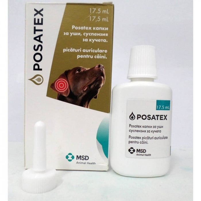 Posatex suspensie otica 15gr cu orbifloxacin mometazon si posaconazol